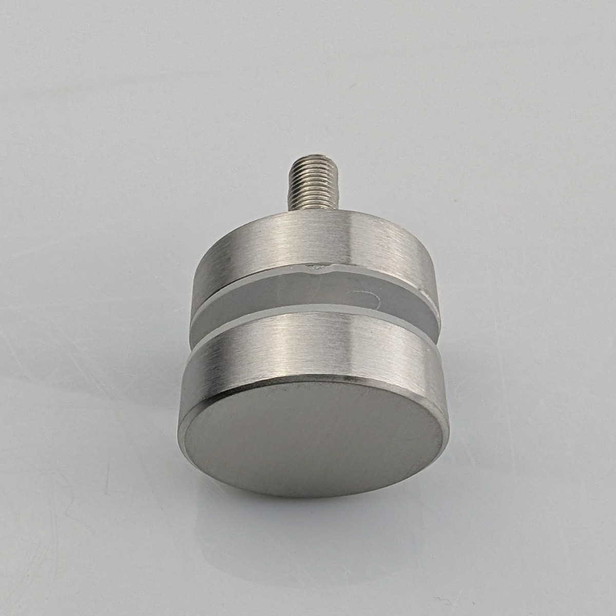 25mm Diameter Button Glass Anchor - Satin Stainless Steel